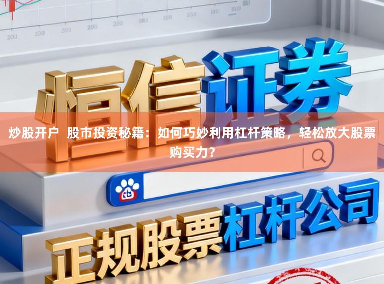 炒股开户  股市投资秘籍：如何巧妙利用杠杆策略，轻松放大股票购买力？